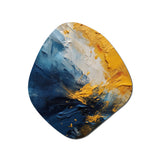 Blue and Yellow Intuitive Expressions II - Asymmetric Metal Wall Art