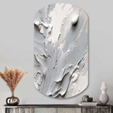 Grey and Cream Harmony In Chaos I - Asymmetric Metal Wall Art