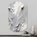 Grey and Cream Harmony In Chaos I - Asymmetric Metal Wall Art