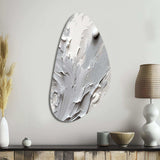 Grey and Cream Harmony In Chaos I - Asymmetric Metal Wall Art