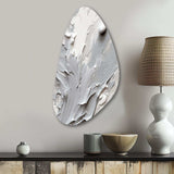 Grey and Cream Harmony In Chaos I - Asymmetric Metal Wall Art