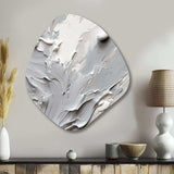 Grey and Cream Harmony In Chaos I - Asymmetric Metal Wall Art