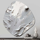 Grey and Cream Harmony In Chaos I - Asymmetric Metal Wall Art