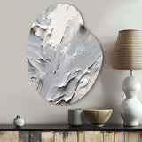 Grey and Cream Harmony In Chaos I - Asymmetric Metal Wall Art