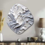 Grey and Cream Harmony In Chaos II - Asymmetric Metal Wall Art