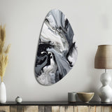 Black and Grey Harmony In Chaos - Asymmetric Metal Wall Art