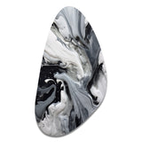 Black and Grey Harmony In Chaos - Asymmetric Metal Wall Art