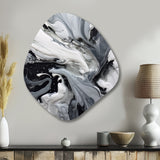 Black and Grey Harmony In Chaos - Asymmetric Metal Wall Art