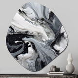 Black and Grey Harmony In Chaos - Asymmetric Metal Wall Art