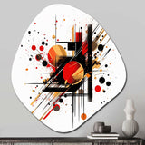 Red and Black Abstract Symphony II - Asymmetric Metal Wall Art