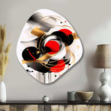 Red and Black Abstract Symphony IV - Asymmetric Metal Wall Art