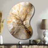 Gold and Silver Chromatic Essence I - Asymmetric Metal Wall Art