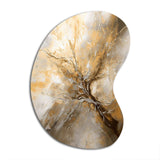 Gold and Silver Chromatic Essence I - Asymmetric Metal Wall Art