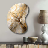 Gold and Silver Chromatic Essence I - Asymmetric Metal Wall Art