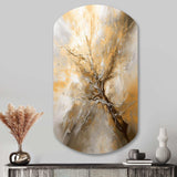 Gold and Silver Chromatic Essence I - Asymmetric Metal Wall Art