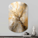 Gold and Silver Chromatic Essence I - Asymmetric Metal Wall Art