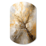 Gold and Silver Chromatic Essence I - Asymmetric Metal Wall Art