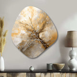 Gold and Silver Chromatic Essence I - Asymmetric Metal Wall Art