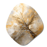 Gold and Silver Chromatic Essence I - Asymmetric Metal Wall Art