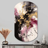 Gold and Pink Fluid Fusion II - Asymmetric Metal Wall Art