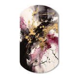 Gold and Pink Fluid Fusion II - Asymmetric Metal Wall Art