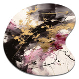 Gold and Pink Fluid Fusion II - Asymmetric Metal Wall Art