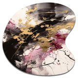 Gold and Pink Fluid Fusion II - Asymmetric Metal Wall Art