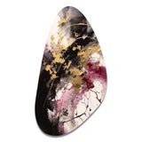 Gold and Pink Fluid Fusion II - Asymmetric Metal Wall Art