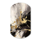 Gold and Grey Fluid Fusion II - Asymmetric Metal Wall Art