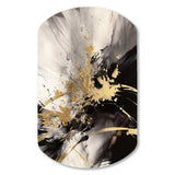 Gold and Grey Fluid Fusion II - Asymmetric Metal Wall Art