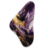 Purple and Gold Liquid Magic I - Asymmetric Metal Wall Art