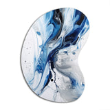 Blue and Grey Ethereal Elixir I - Asymmetric Metal Wall Art