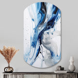 Blue and Grey Ethereal Elixir I - Asymmetric Metal Wall Art