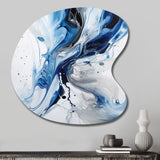 Blue and Grey Ethereal Elixir I - Asymmetric Metal Wall Art