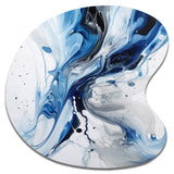 Blue and Grey Ethereal Elixir I - Asymmetric Metal Wall Art