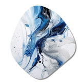 Blue and Grey Ethereal Elixir I - Asymmetric Metal Wall Art