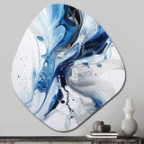 Blue and Grey Ethereal Elixir I - Asymmetric Metal Wall Art