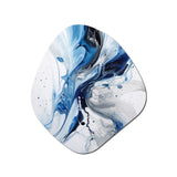 Blue and Grey Ethereal Elixir I - Asymmetric Metal Wall Art