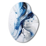 Blue and Grey Ethereal Elixir I - Asymmetric Metal Wall Art