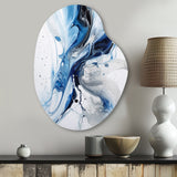 Blue and Grey Ethereal Elixir I - Asymmetric Metal Wall Art