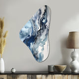 Blue and Grey Ethereal Elixir II - Asymmetric Metal Wall Art