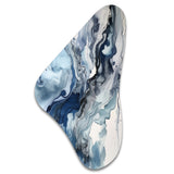 Blue and Grey Ethereal Elixir II - Asymmetric Metal Wall Art