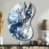 Blue and Grey Ethereal Elixir II - Asymmetric Metal Wall Art