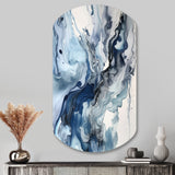 Blue and Grey Ethereal Elixir II - Asymmetric Metal Wall Art