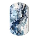 Blue and Grey Ethereal Elixir II - Asymmetric Metal Wall Art