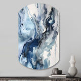 Blue and Grey Ethereal Elixir II - Asymmetric Metal Wall Art