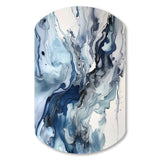 Blue and Grey Ethereal Elixir II - Asymmetric Metal Wall Art