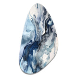 Blue and Grey Ethereal Elixir II - Asymmetric Metal Wall Art