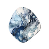 Blue and Grey Ethereal Elixir II - Asymmetric Metal Wall Art