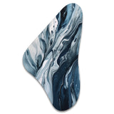 Blue and Grey Ethereal Elixir III - Asymmetric Metal Wall Art